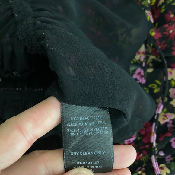 ASTR the Label Bloomfield Floral Halter Long Sleeve Top Womens Small - Picture 8 of 10